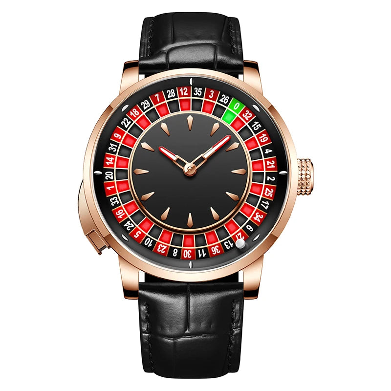 Luxury Men's Mechanical Roulette Watch - Sapphire Crystal