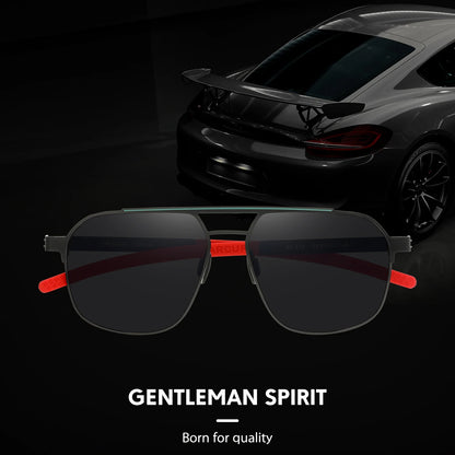 BARCUR Original Brand Designer Sunglasses for Men Polarized Fashion Square Sun Glasses Shades UV400 Eyewear Oculos Gafas De Sol