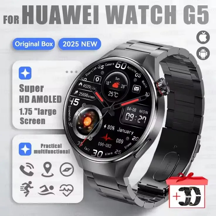 G5 Plus Smartwatch 1.75" AMOLED GPS Heart Rate