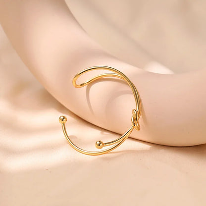 Metal cobre torcido nó pulseiras manguito para mulheres fio suave moda jóias geométrica na moda novos acessórios de férias presente c1391