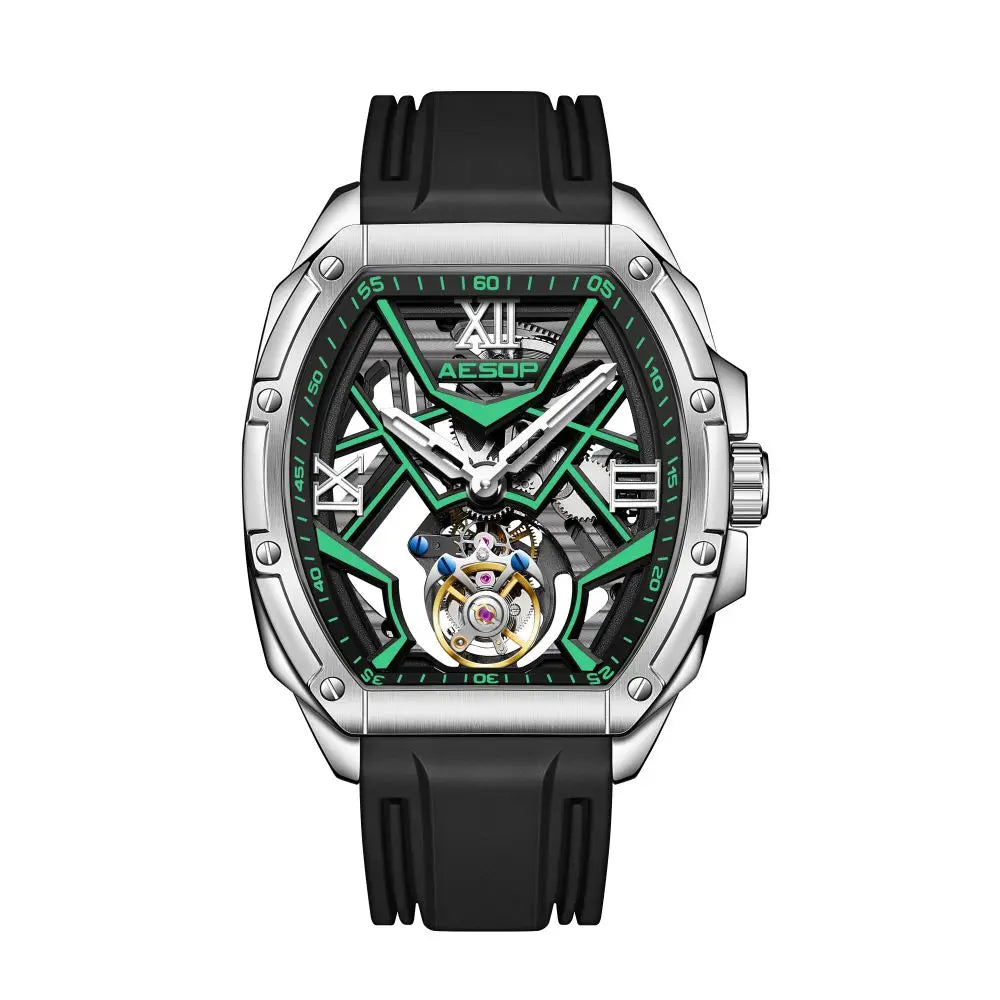 Aesop Tourbillon Skeleton Sapphire Men's Mechanical Watch