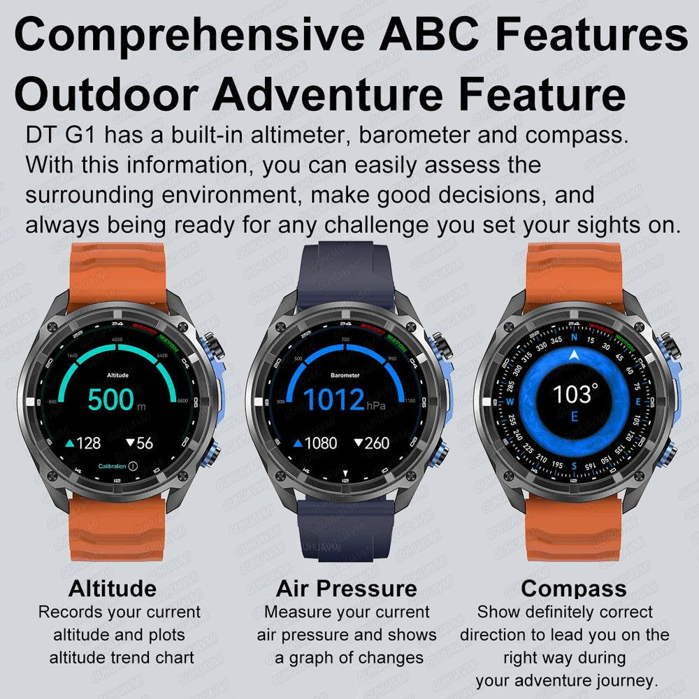 2025 novo t-rex tático smartwatch embutido gps mapa offline 4gb de memória 5atm ip69k natação à prova dwaterproof água masculino militray pulseira inteligente