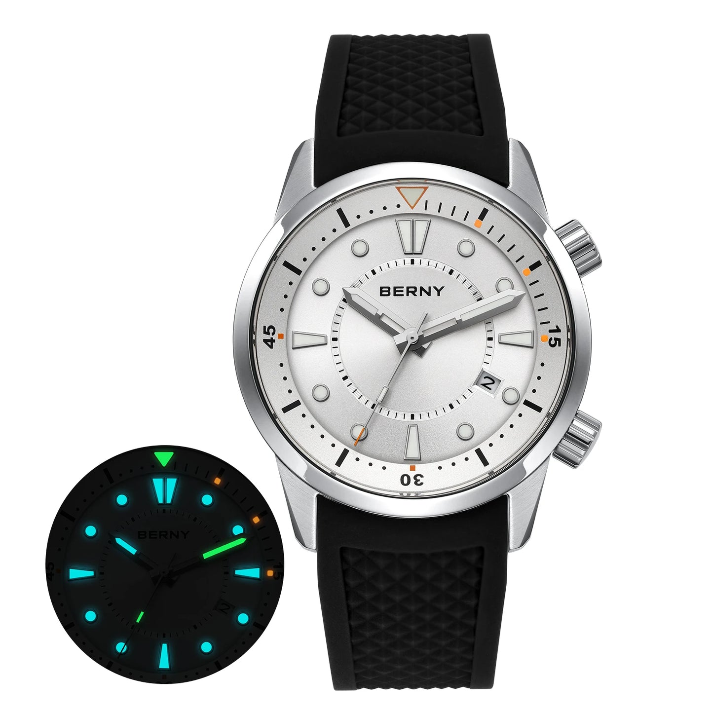 BERNY 20ATM Automatic Diver's Watch with Sapphire Crystal