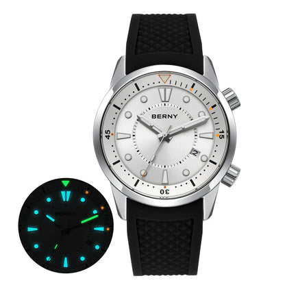 BERNY 20ATM Automatic Diver's Watch with Sapphire Crystal