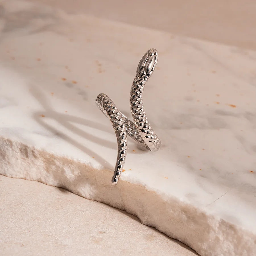 Exquisite Snake Cuff Bracelet & Ring Set for Women