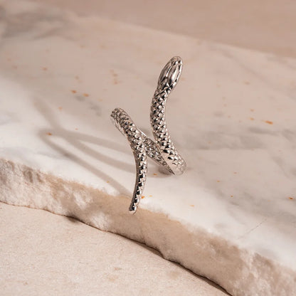 Exquisite Snake Cuff Bracelet & Ring Set for Women