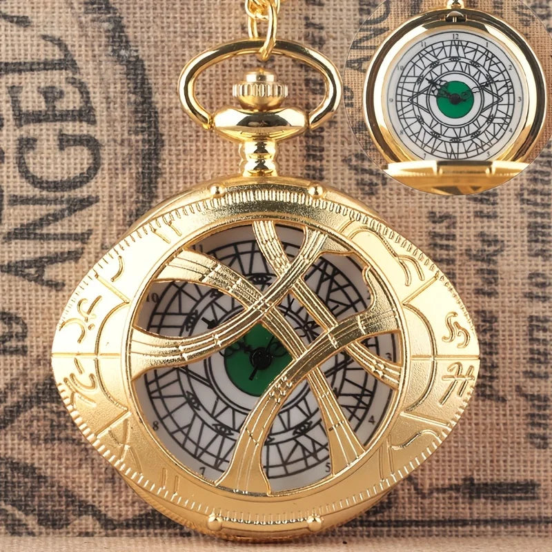 Doutor estranho retro ao redor da motocicleta olho relógio de bolso mágico olho matriz relógio estudante filme