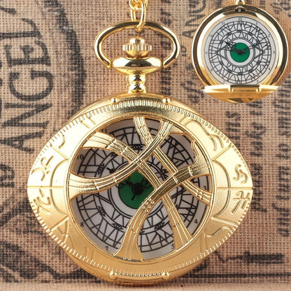 Doutor estranho retro ao redor da motocicleta olho relógio de bolso mágico olho matriz relógio estudante filme