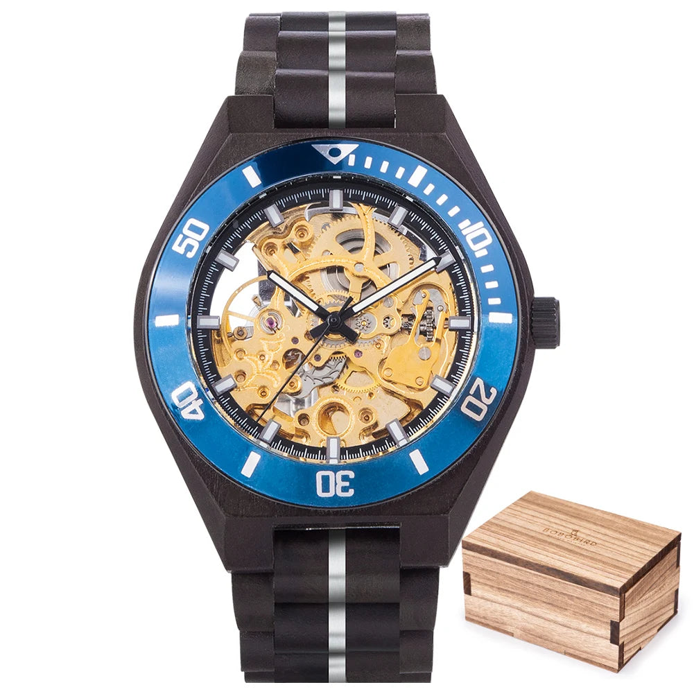 BOBO BIRD Men's Luxury Wooden Mechanical Watch