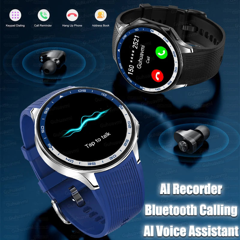 Para huawei xiaomi novo 32g memória ram relógio inteligente masculino 1.43 polegada freqüência cardíaca local bluetooth chamada amoled 466*466 hd smartwatch homem