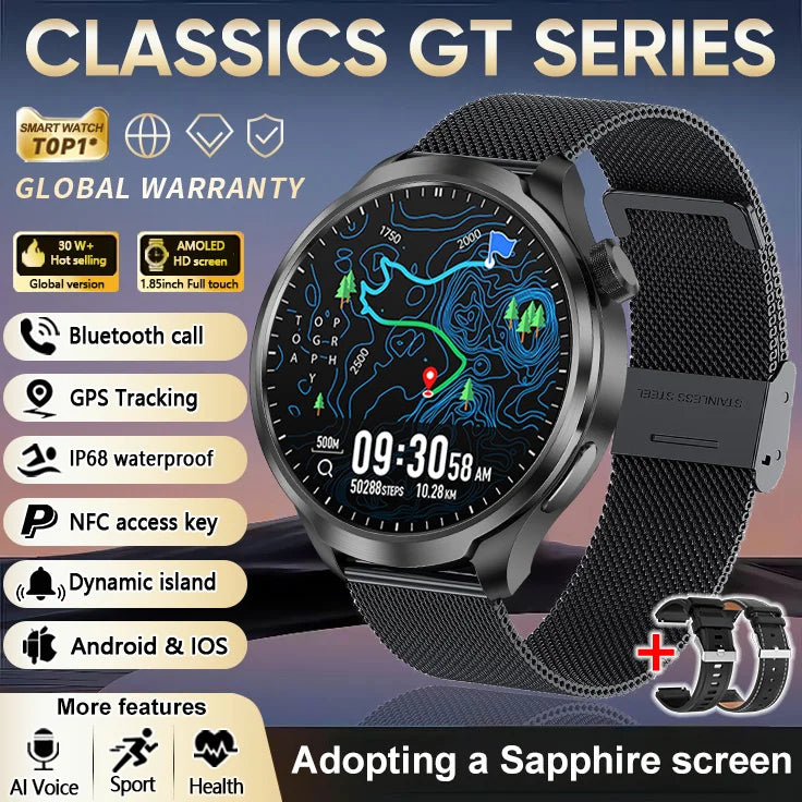 GT5 Pro Smart Watch - AMOLED Screen, NFC, IP68