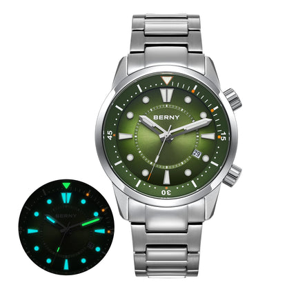 BERNY 20ATM Automatic Diver's Watch with Sapphire Crystal