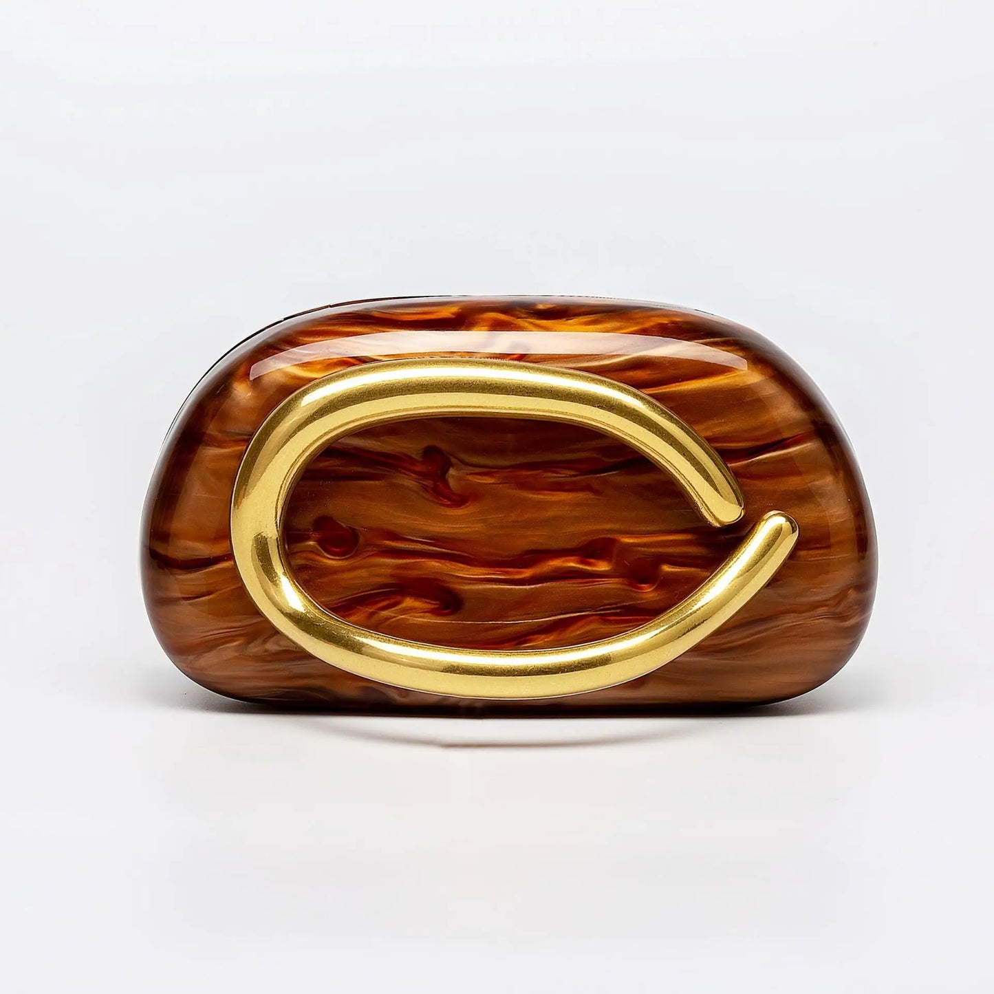 Elegant Acrylic Clutch with Metal Handle