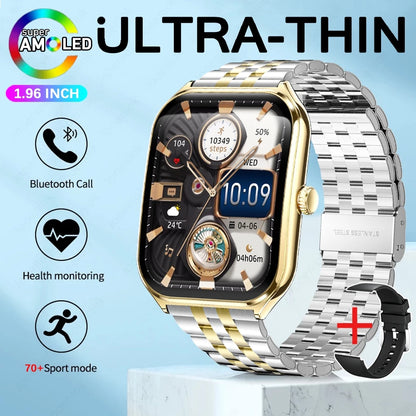 Ultra-Slim AMOLED Smartwatch 1.96" with Bluetooth Calls