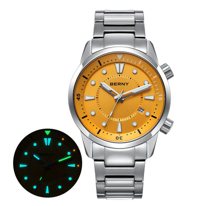 BERNY 20ATM Automatic Diver's Watch with Sapphire Crystal