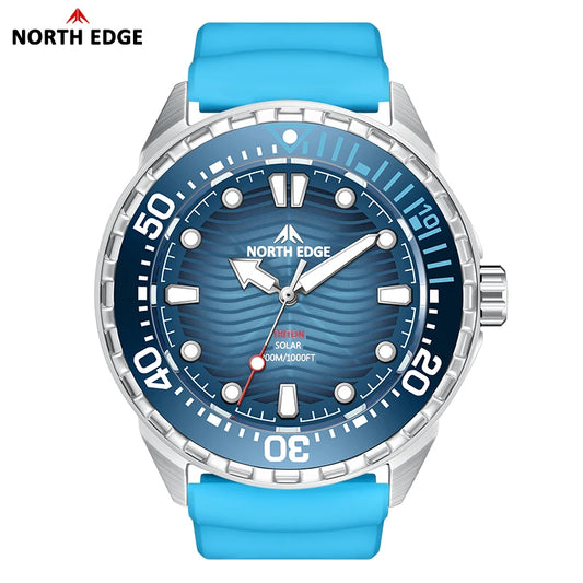 NORTH EDGE TRITON Solar Dive Watch - 300M Waterproof