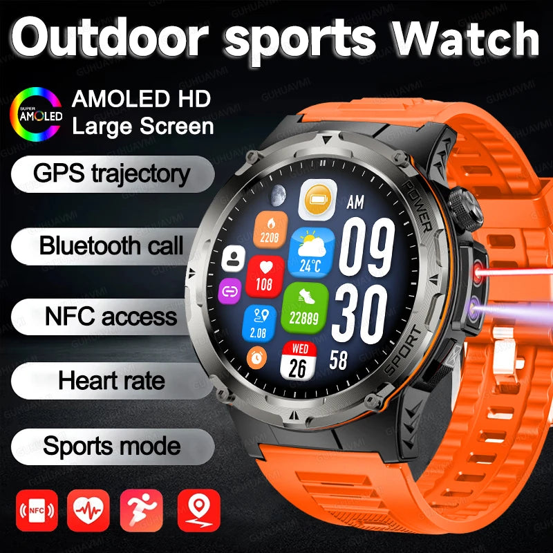 AMOLED Outdoor Sports Smartwatch with GPS & NFC
