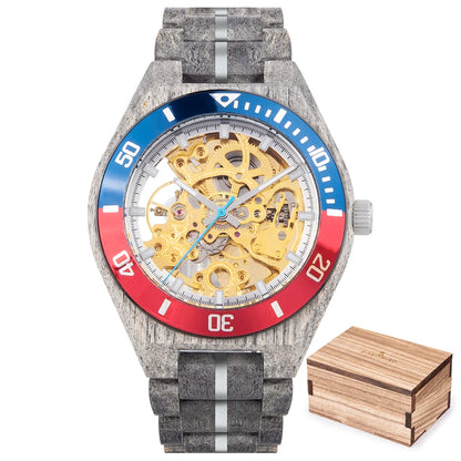 BOBO BIRD Men's Luxury Wooden Mechanical Watch