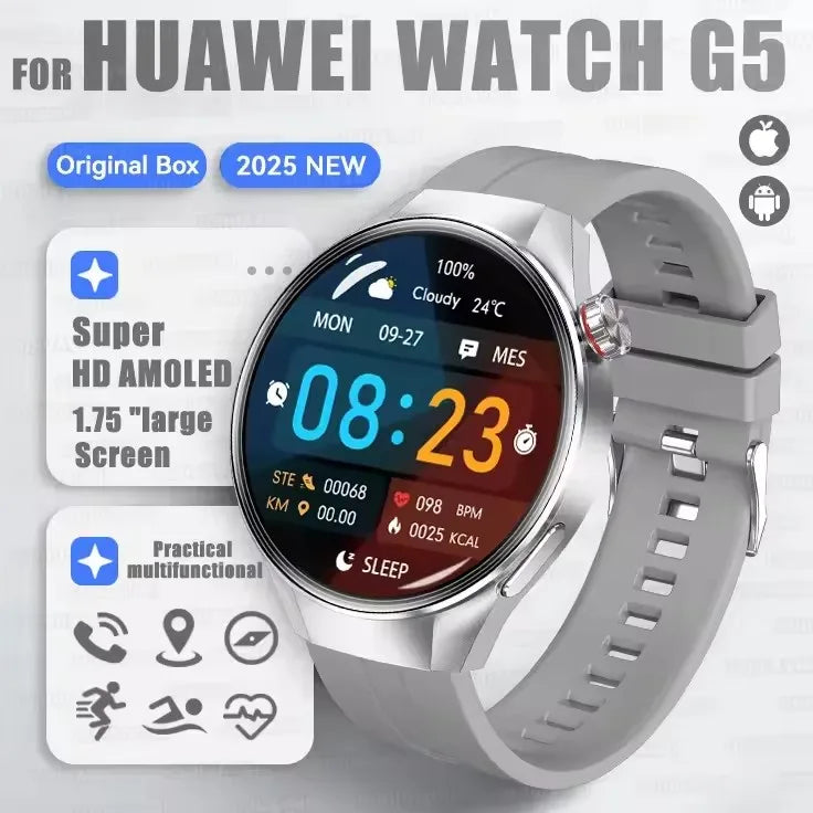 G5 Plus Smartwatch 1.75" AMOLED GPS Heart Rate