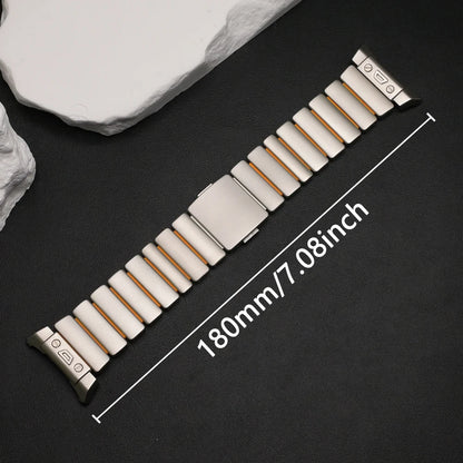 Pulseira de titânio de luxo para samsung galaxy watch ultra 2025 ultra2 pulseira de borracha para galaxy watch ultra 47mm 2024 pulseira