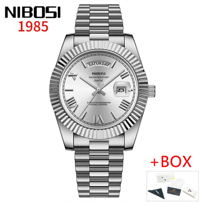 Luxury Red Gold Quartz Watch for Men - Nibosi