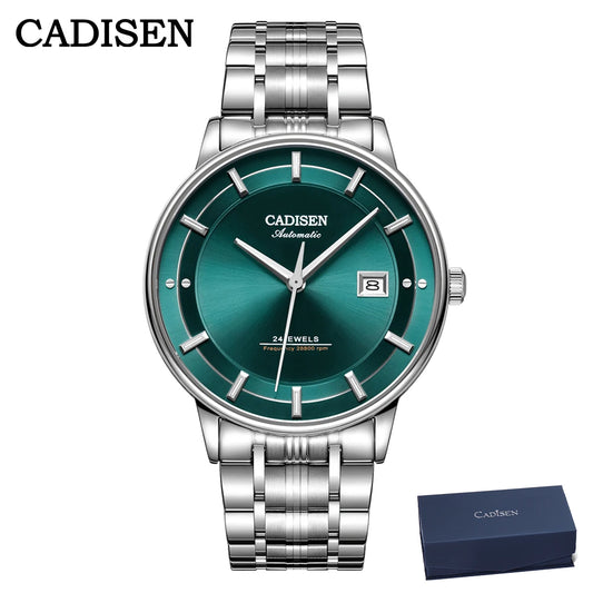 CADISEN 2026 Mechanical Wristwatches MIYOTA 9015 Automatic Ultra-thin Watch Sapphire Waterproof Business Watches Gift With Box