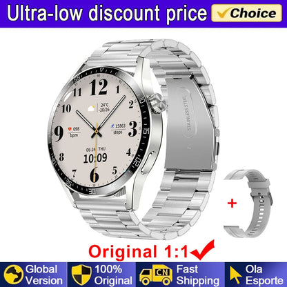 Smart Watch Men Watch 5 Pro AMOLED 360*360 HD Screen Bluetooth Call GPS NFC Heart Rate Monitor SmartWatches 2025 New for Android