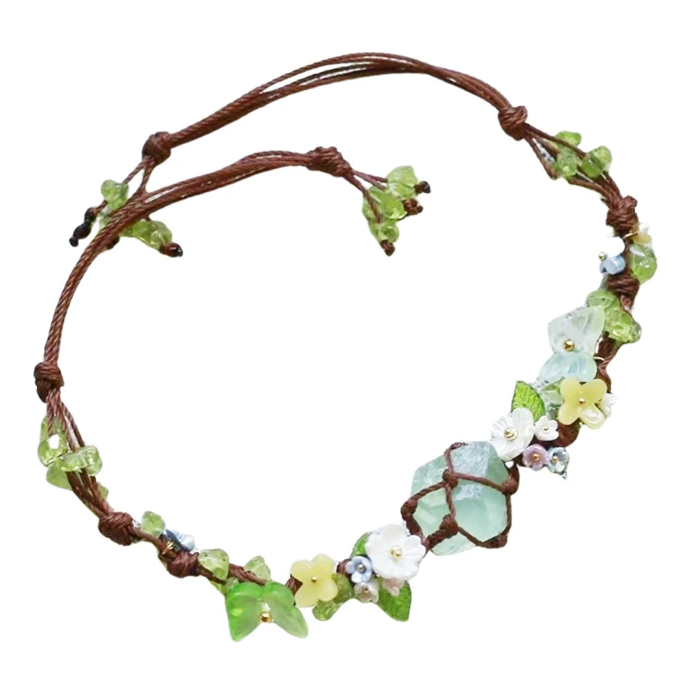 DIY Crystal Bracelet Material Pack Aesthetic Natural Stone Bracelet Exquisite Colorful Gravel Bead Bracelet for Crystal Lovers