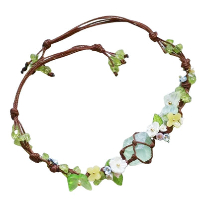 DIY Crystal Bracelet Material Pack Aesthetic Natural Stone Bracelet Exquisite Colorful Gravel Bead Bracelet for Crystal Lovers