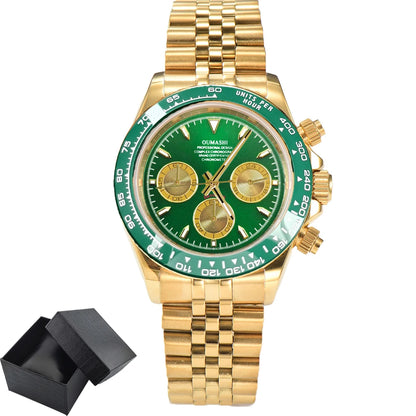 Luxury Custom Gold Chronograph Watch 39.3mm