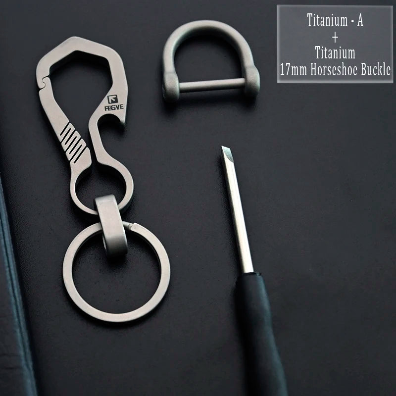 Titanium Luxury Keychain for Men - Ultra-Light Carabiner