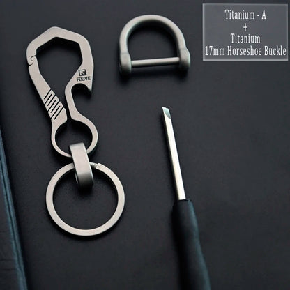 Titanium Luxury Keychain for Men - Ultra-Light Carabiner
