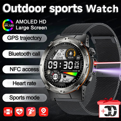 2025 NEW Popular Outdoors GPS tracker Sports Smart Watch Men 500mAh NFC HD Call IP68 depth waterproof Watch Men For Xiaomi Men
