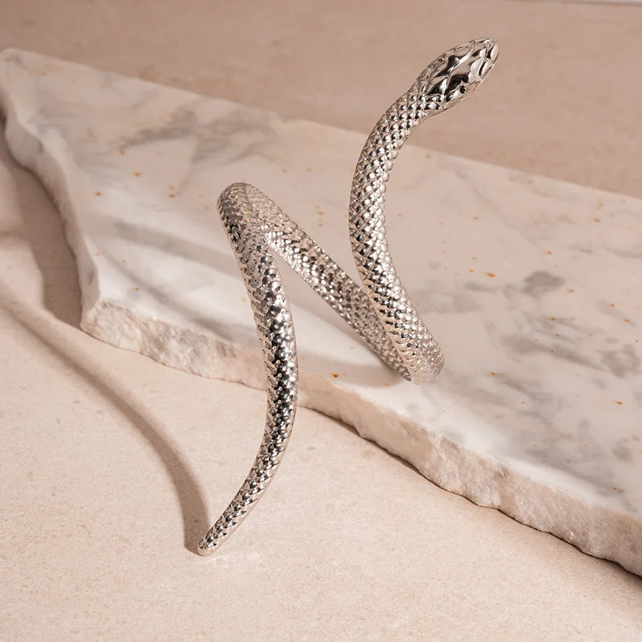 Exquisite Snake Cuff Bracelet & Ring Set for Women