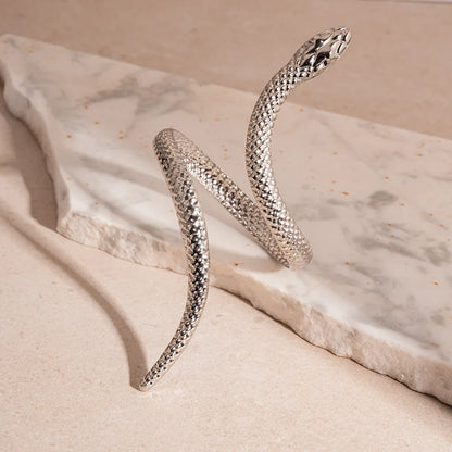Exquisite Snake Cuff Bracelet & Ring Set for Women