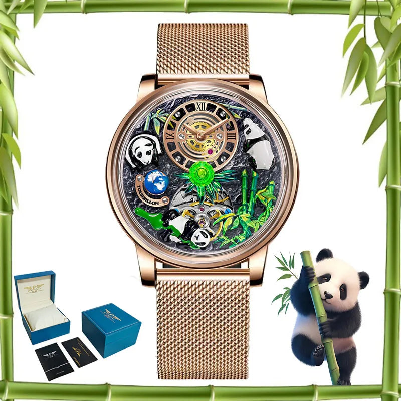 Panda Treasure Symbol Men's Mechanical Watch 45.5mm