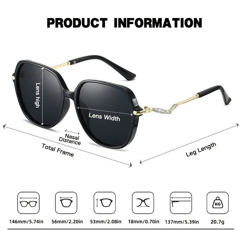 Juncture polarizado feminino óculos de sol nova moda redonda óculos de sol senhora gradiente festa presentes do feriado óculos de sol para mulher