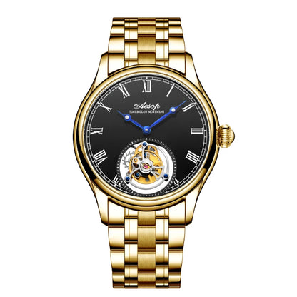 Aesop Luxury Skeleton Tourbillon Watch