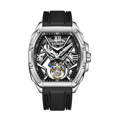 Aesop Tourbillon Skeleton Sapphire Men's Mechanical Watch