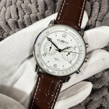 2026 New Zeppelin Light Luxury Retro Classic Gift Men's Watch Fashion Business Sports Multi Functional Five Pin Quartz Watch