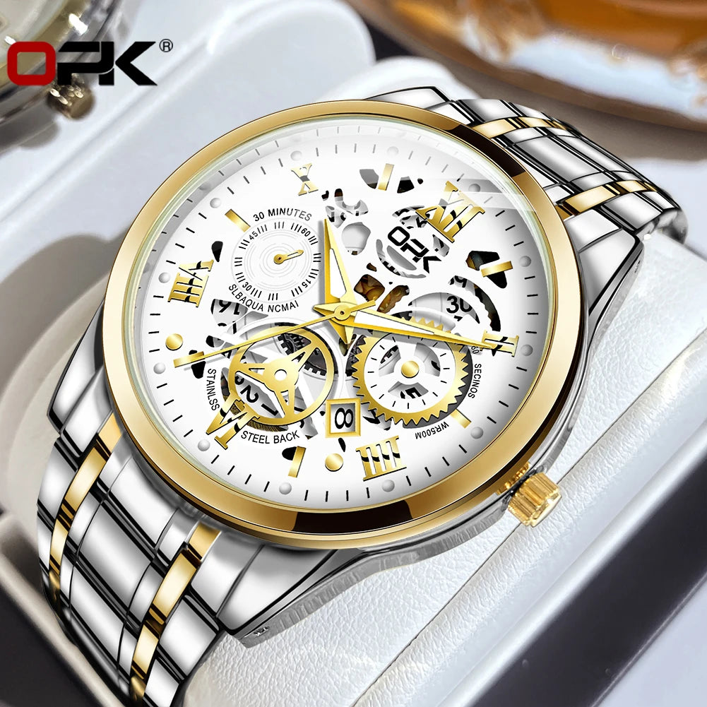 OPK 8135 Luxury Quartz Waterproof Chronograph