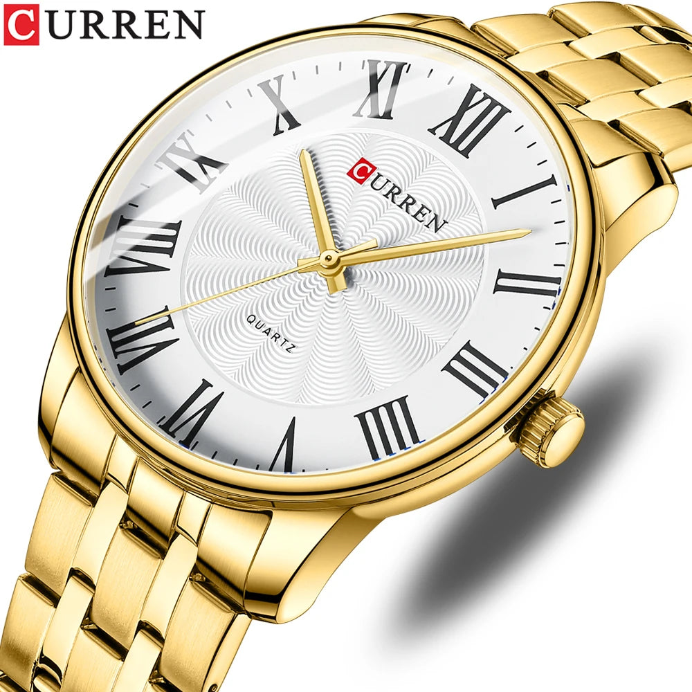 CURREN New Minimalist Men's Fashion Ultra-Thin Watch Simple Men's Retro Business Waterproof Quartz Watch Relogio Masculino