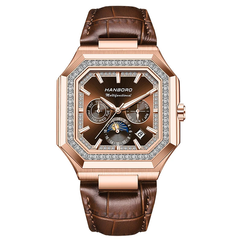 HANBORO Automatic Square Men's Fashion Watch