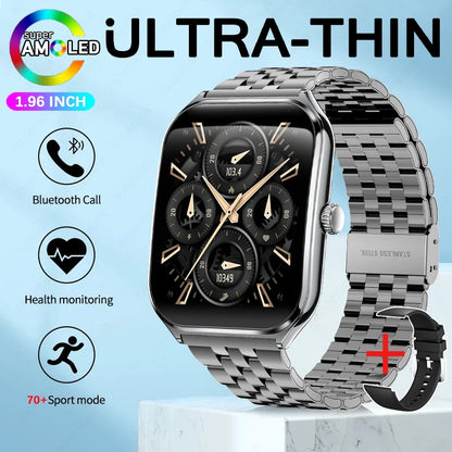 Ultra-Slim AMOLED Smartwatch 1.96" with Bluetooth Calls