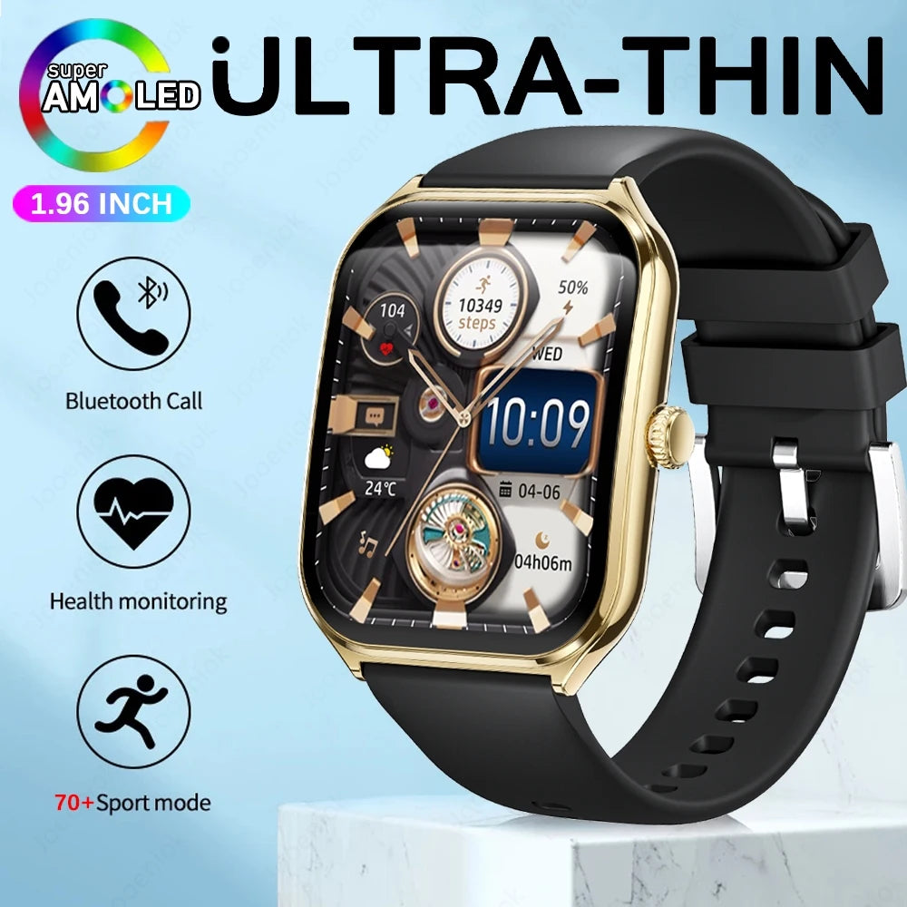 Ultra-Slim AMOLED Smartwatch 1.96" with Bluetooth Calls