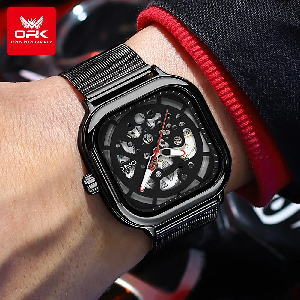 OPK 8173 Watches For Men Casual Simple Original Automatic Mechanical Watch for Man Waterproof Luminous High Quality Wristwatch