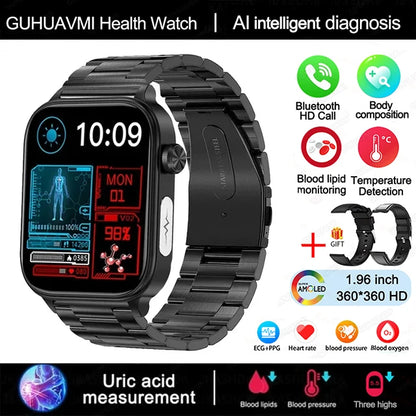 Elegant ECG+PPG Women's Smartwatch with Health Tracking
