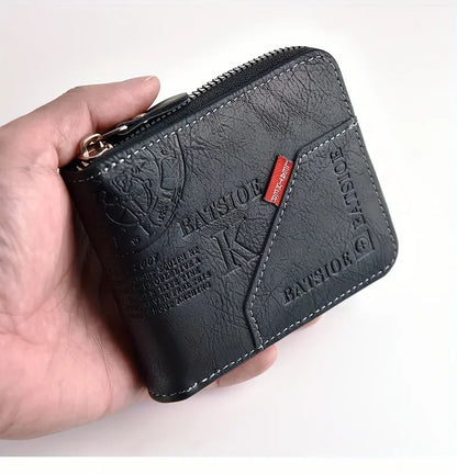 Mens Wallet Leather Business Card Holder Zipper Purse Luxury Wallets for Men Protection Purses Carteira Masculina Luxury