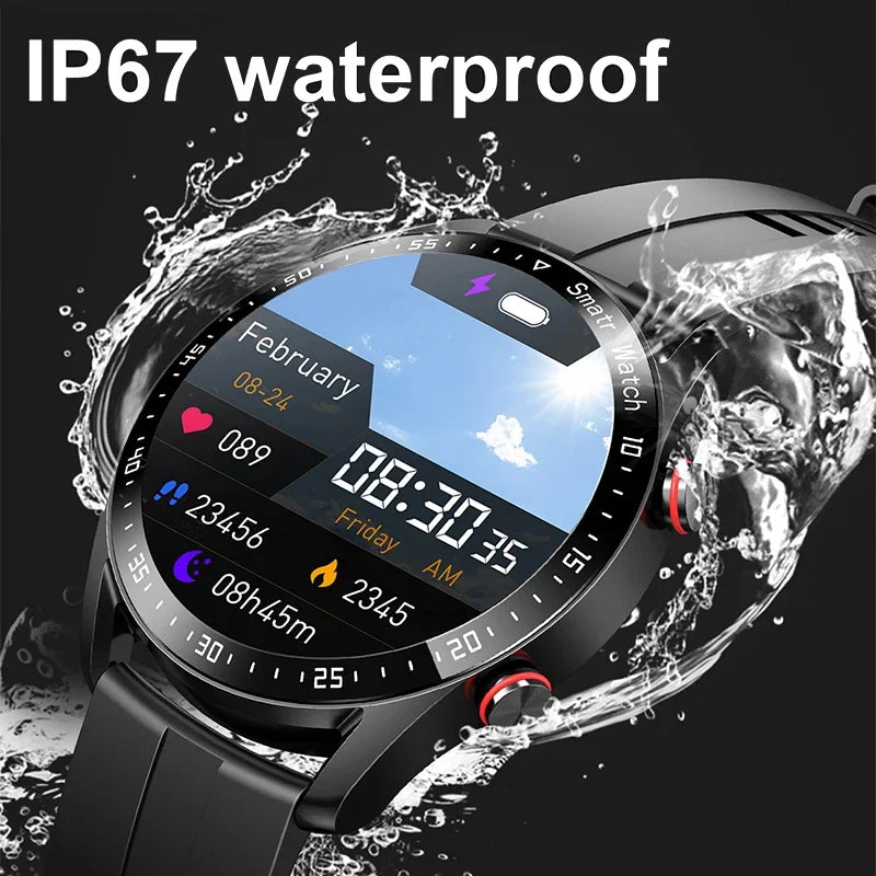 Xiaomi ecg + ppg bluetooth chamada relógio inteligente masculino laser saúde pressão arterial fitnes esportes relógios à prova dwaterproof água smartwatch + caixa