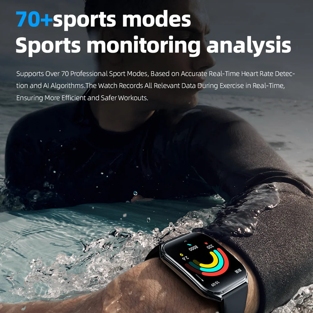 Novo para xiaomi ultra-fino durável feminino relógio inteligente 1.96 "tela amoled esporte saúde fitness sem fio bluetooth chamada smartwatch